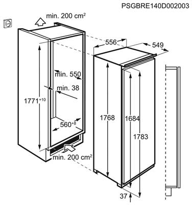 bouwtekening-SKE818E1DC-AEG-Koelkast
