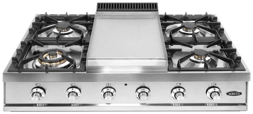 PFTR90IX-Boretti-Gas-kookplaat