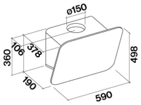 bouwtekening-TAB60BL-Falmec-Wandschouw-afzuigkap